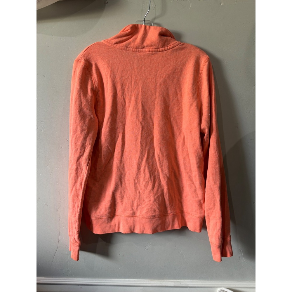Victorias Secret PINK Quarter Zip Sweatshirt Neon Orange Coral Heathered Medium - Picture 5 of 6